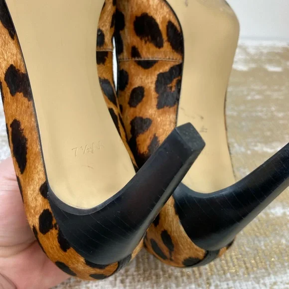 TALBOTS Leopard Print Calf Hair Heels | Size 7.5 AA - Picture 12 of 12